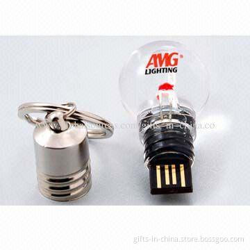 1-32GB Promotional LED Customized USB Disks, 4.5-5.5V Voltage Communication Range